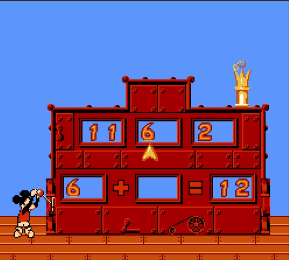 Mickey's Adventures in Numberland - геймплей игры Dendy\NES